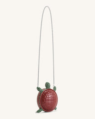 Ava Turtle Shape Handbag - Brown