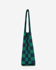 Molly Checkerboard Market Bag - Jungle Green