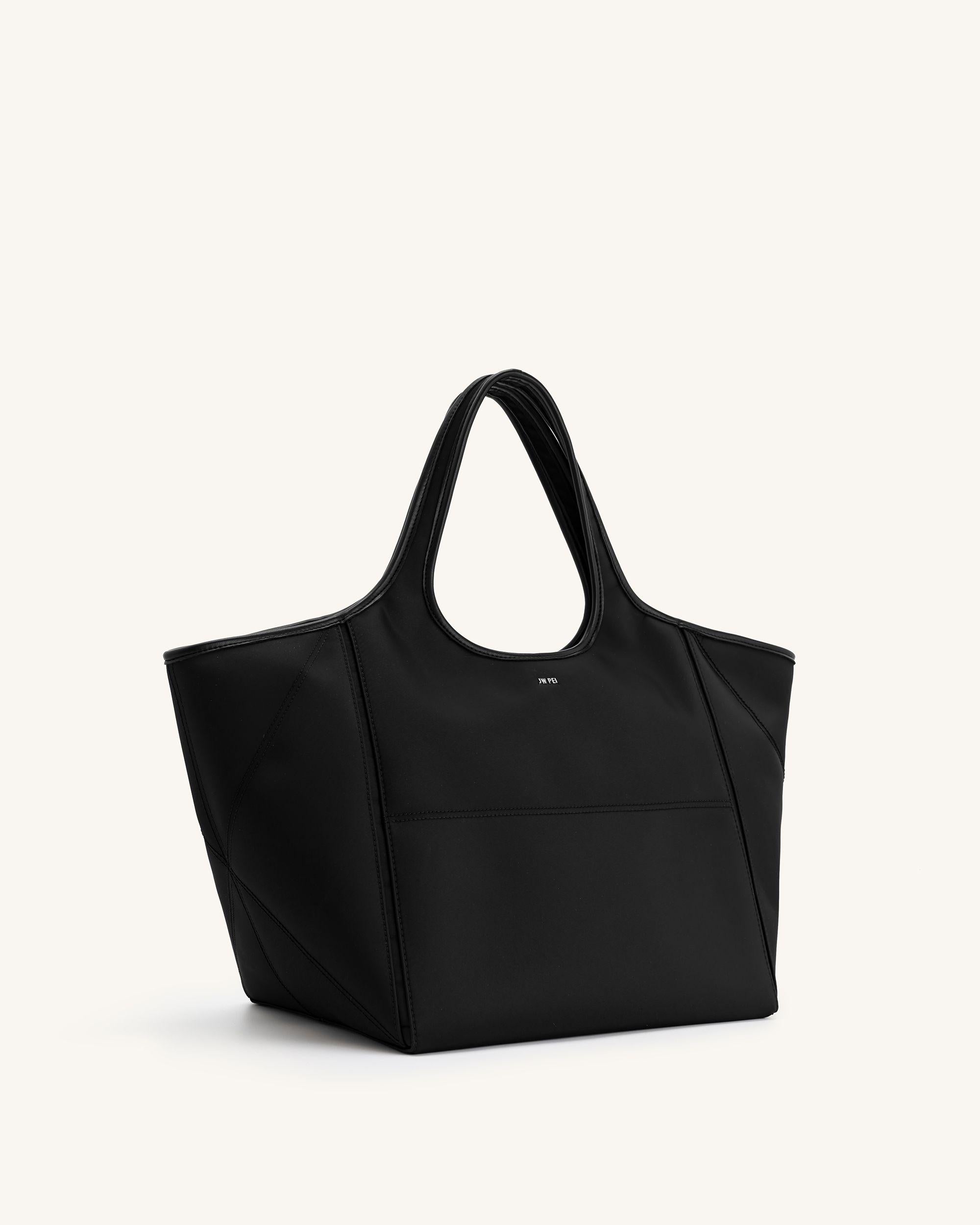 Eliana Nylon Tote Bag - Black