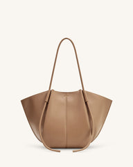 Nala Wide Tote Bag - Clay Brown