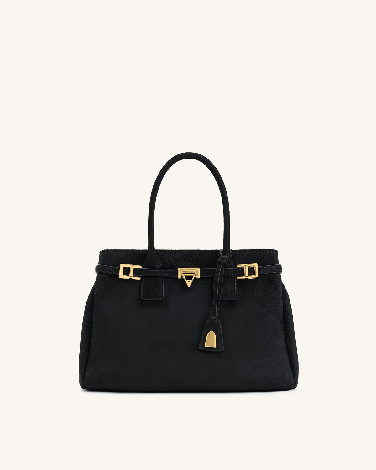 Miley Belt Embellished Tote Bag - Black