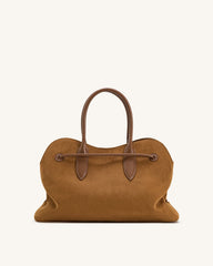 Adele Metal Rope Knot Tote Bag - Caramel Brown