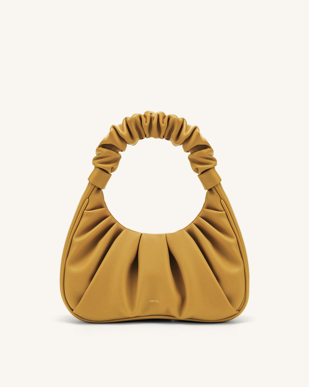 Gabbi Ruched Hobo Handbag - Beer