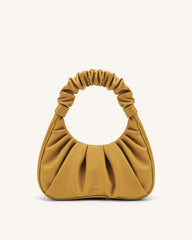 Gabbi Ruched Hobo Handbag - Beer