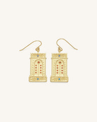 Roman Arch Earrings - 18ct Gold Plated & Multicolor Zircon