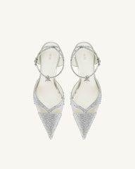 Haidi Artificial Crystal Pumps - Silver