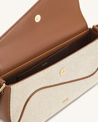 Addisyn Shoulder Bag - Brown Canvas