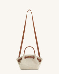 Hana Mini Tote Bag - Brown Canvas