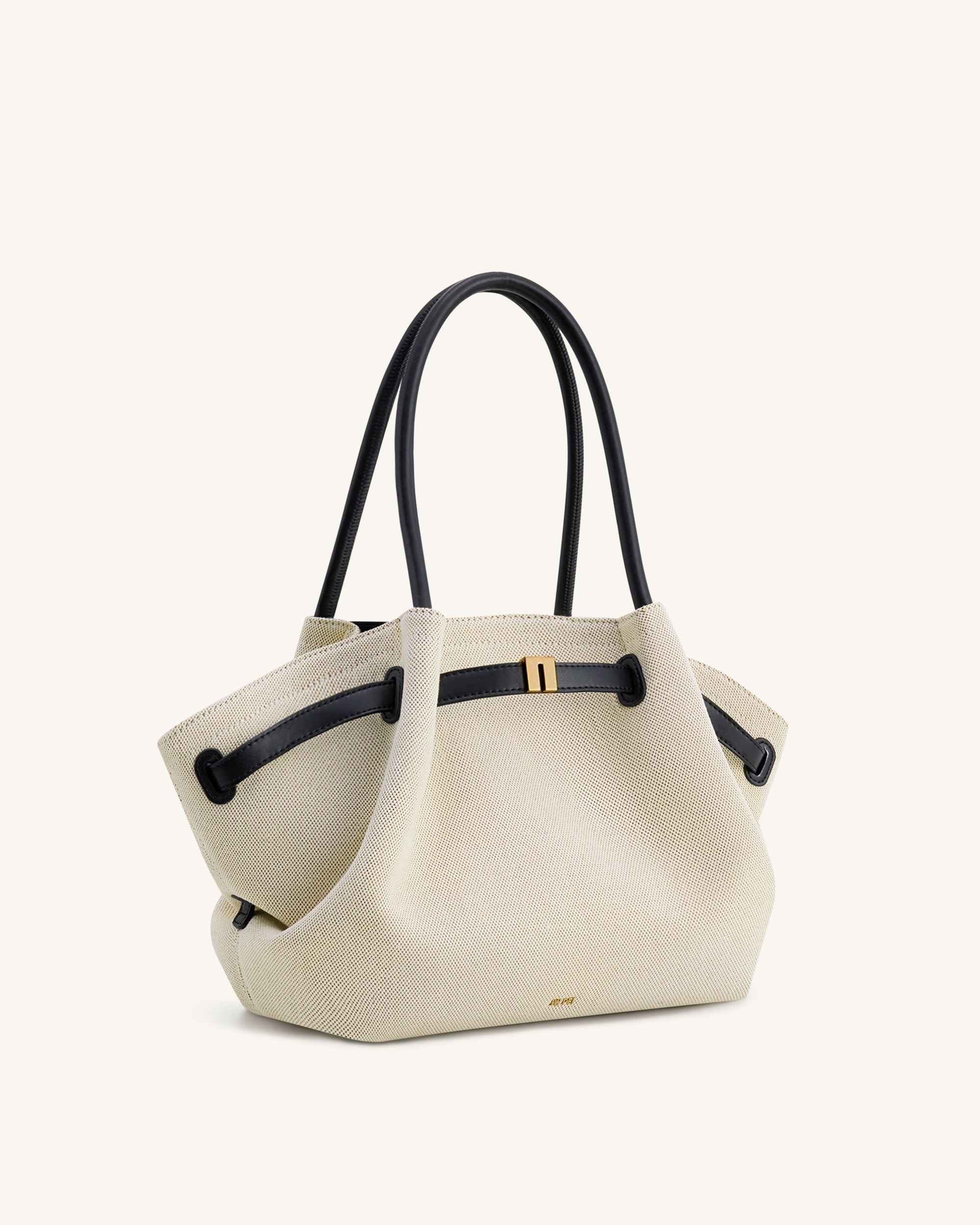 Hana Medium Tote Bag - Black Canvas