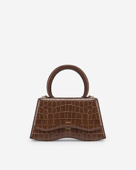 Molly Top Handle Bag - Brown Croc