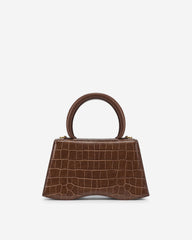 Molly Top Handle Bag - Brown Croc