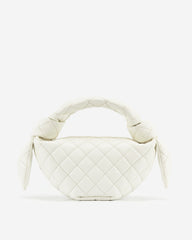 Croissant Top Handle Bag - White