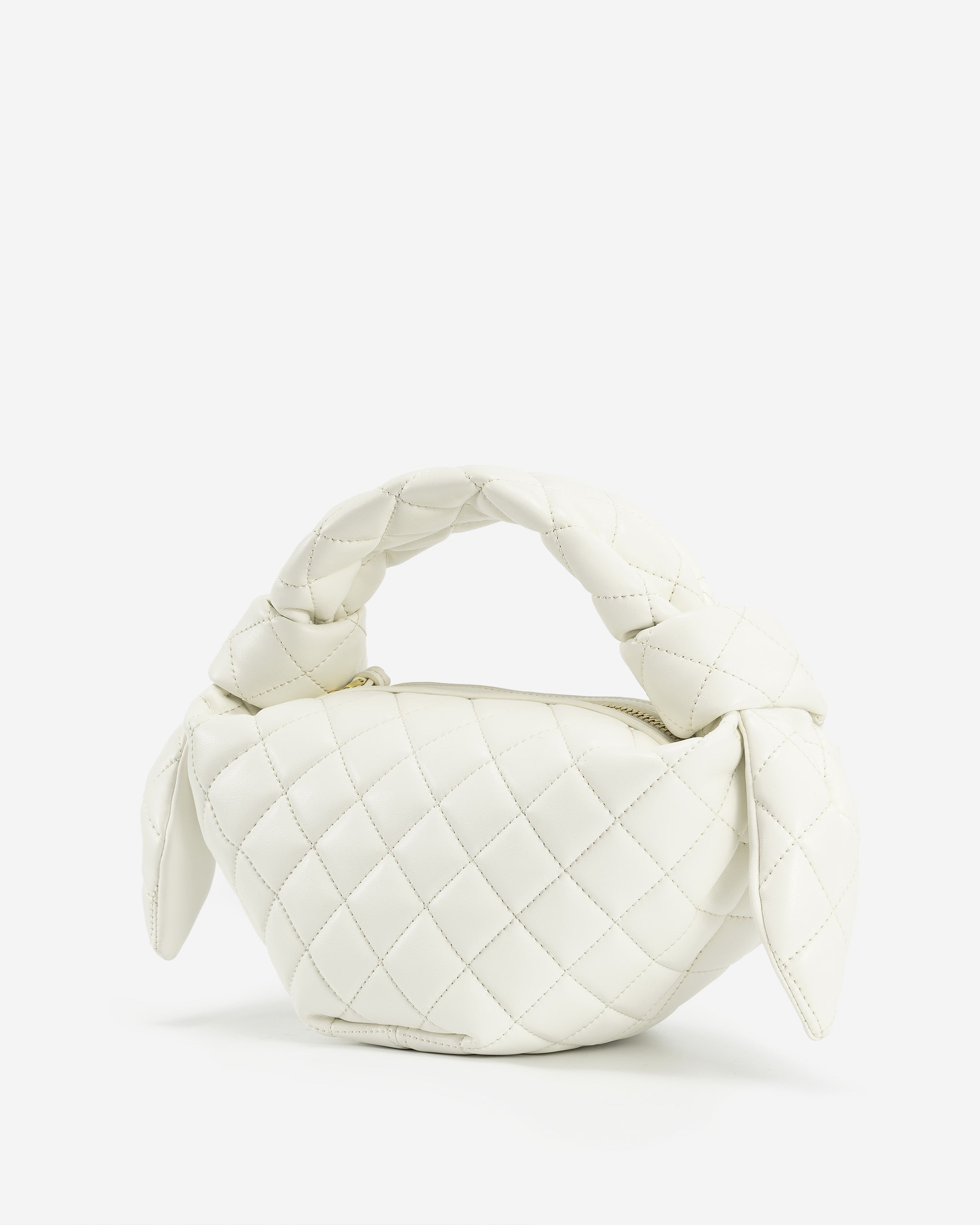 Croissant Top Handle Bag - White