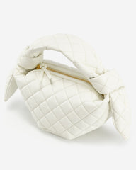 Croissant Top Handle Bag - White