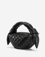 Croissant Top Handle Bag - Black