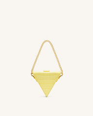 Triangle Mini Box - Light Yellow Croc