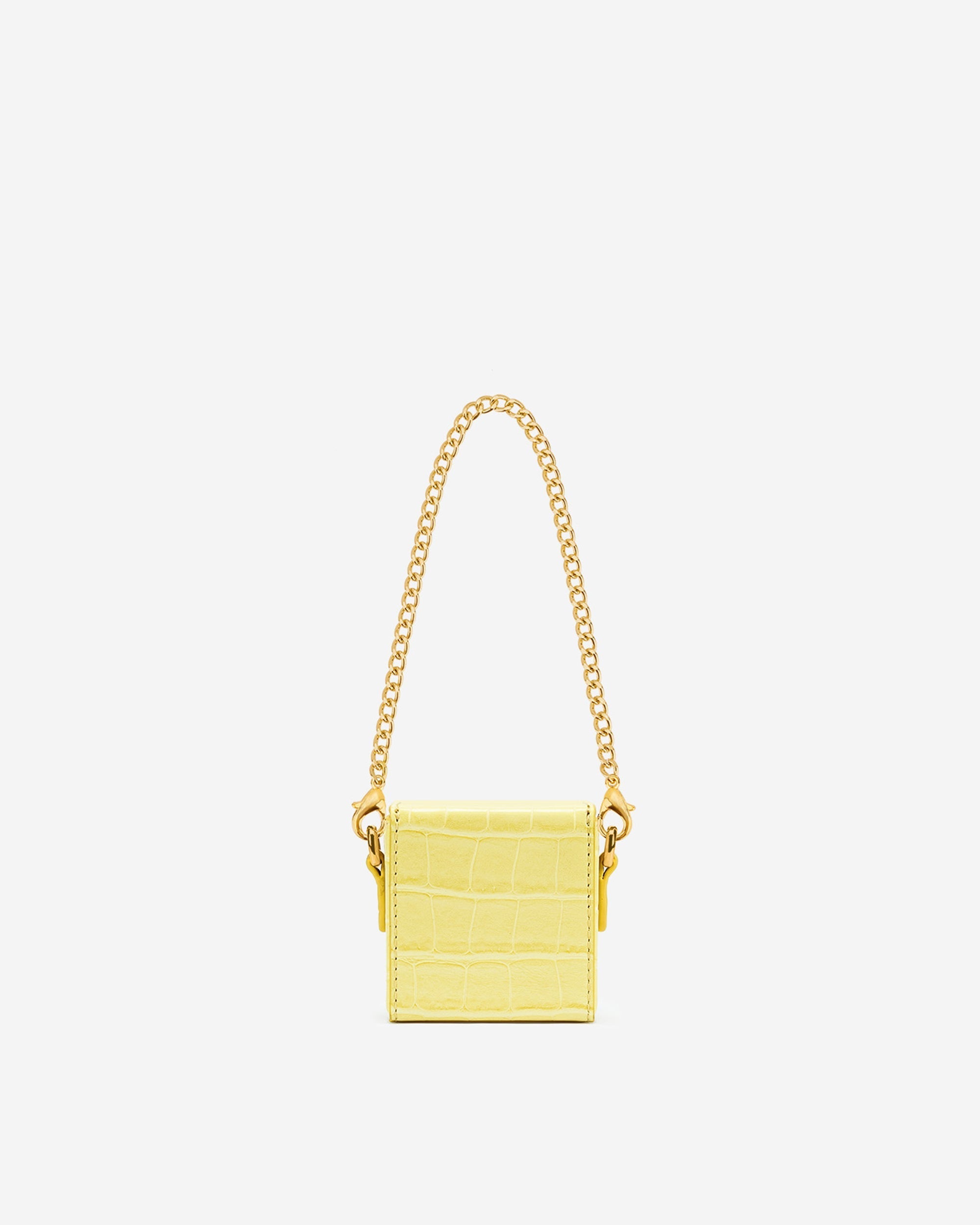 Square Mini Box - Light Yellow Croc