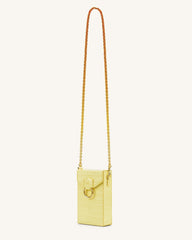 Lola Gradient Chain Phone Case - Light Yellow Croc