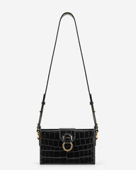 Grace Box Bag - Black Croc