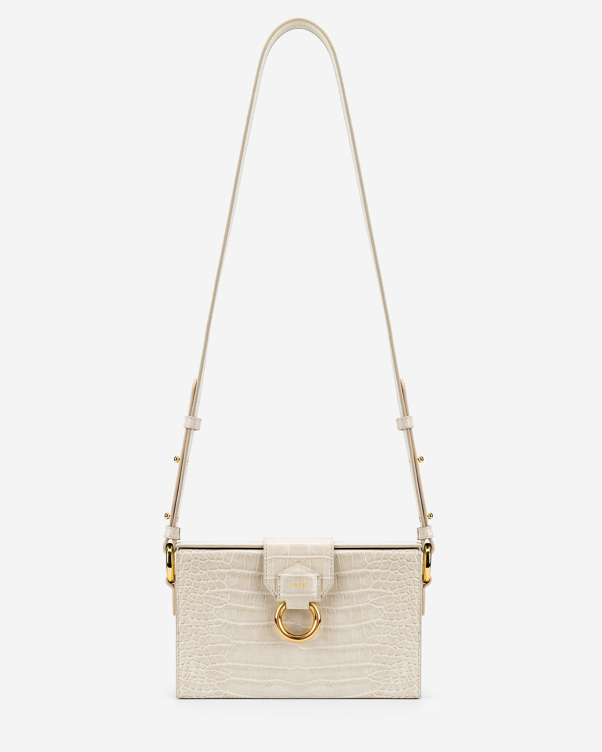 Grace Box Bag - Ivory  Croc