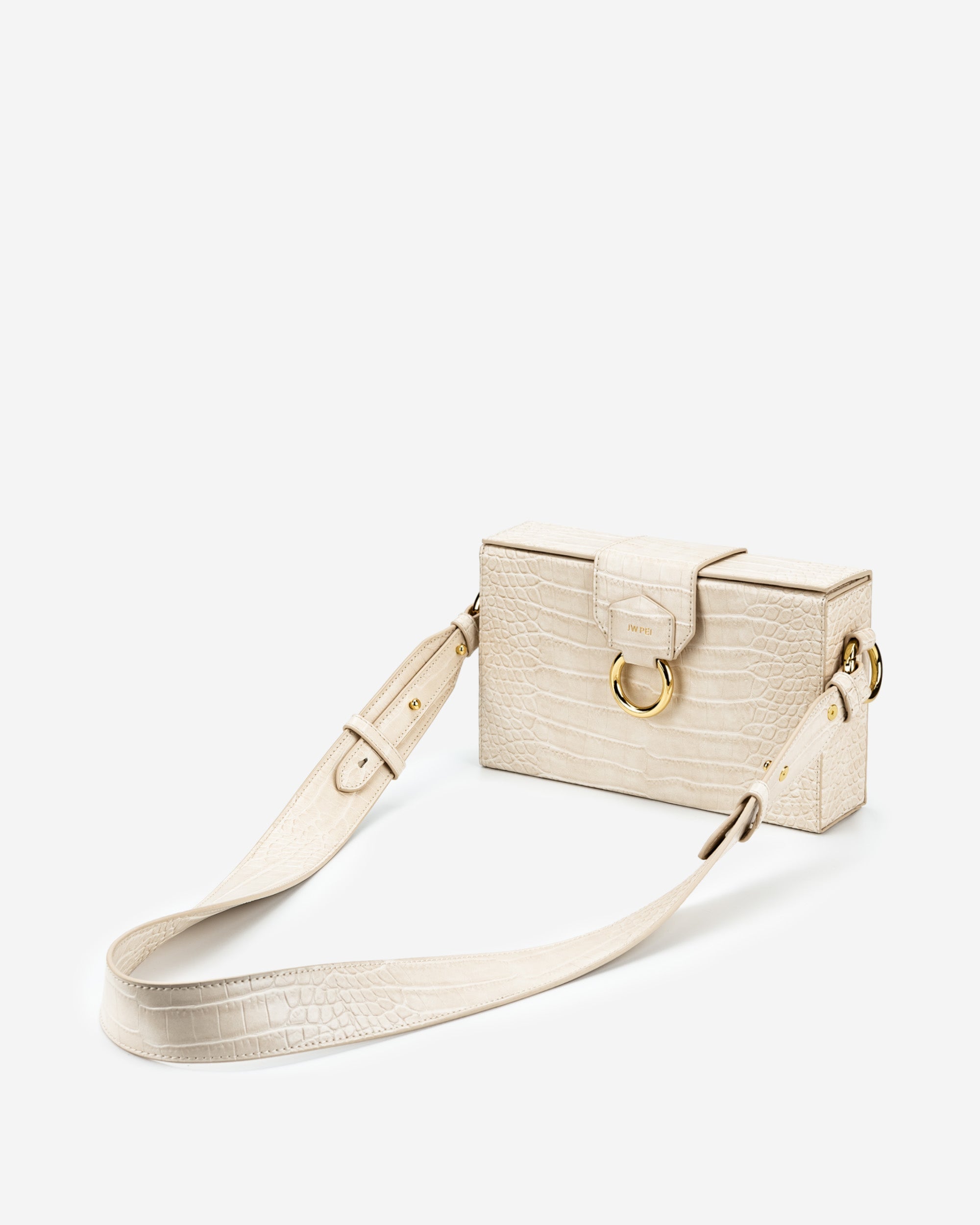 Grace Box Bag - Ivory  Croc