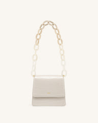 Mya Gradient Acrylic Chain Strap - Ivory