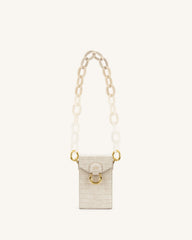 Mya Gradient Acrylic Chain Strap - Ivory