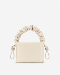 Rylee Pleated Drawstring Top Handle Bag - Off White