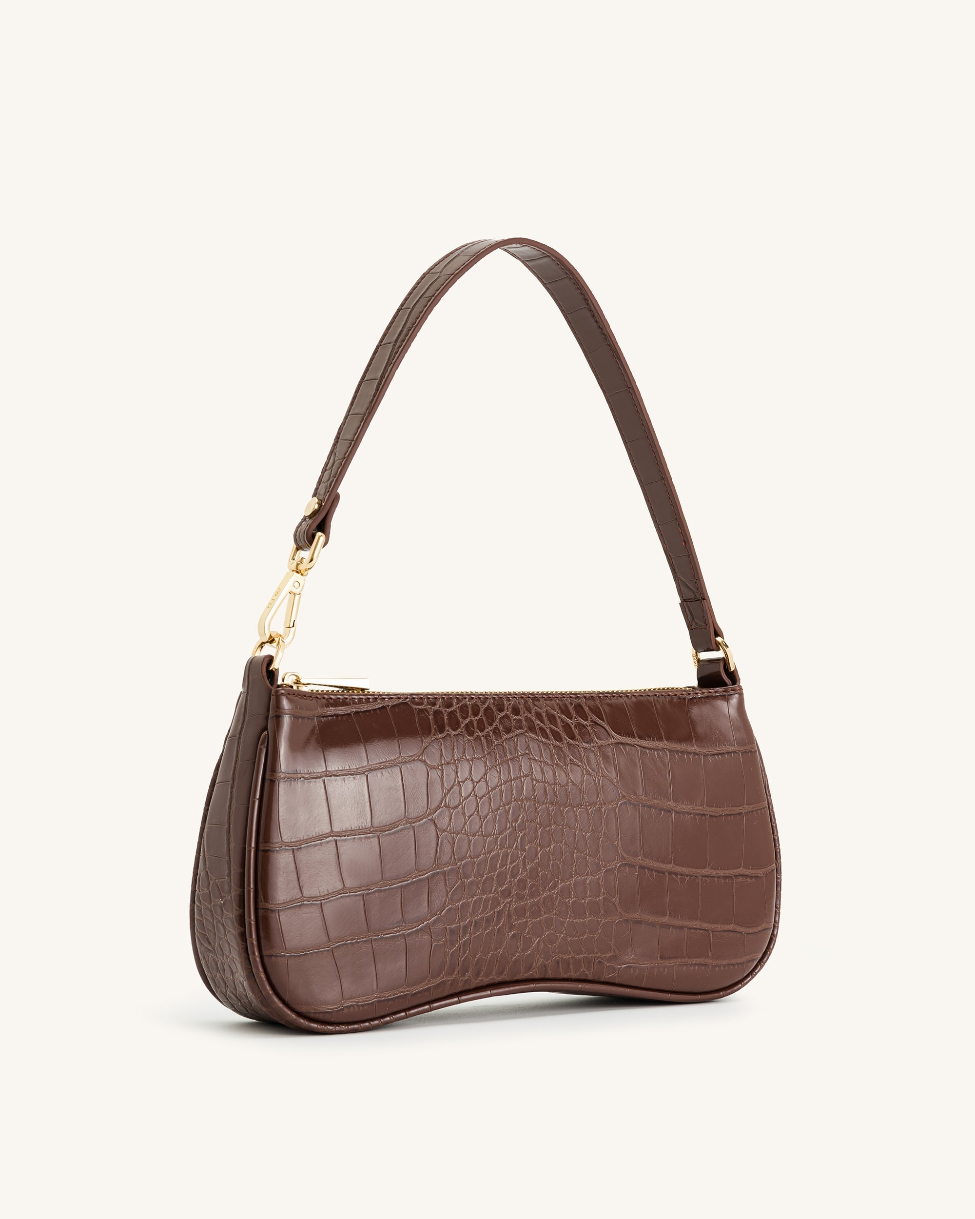 Eva Shoulder Handbag - Umber Croc