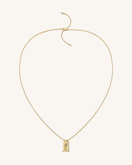 Roman Small Arch Pendant Necklace - 18ct Gold Plated & Multicolor Zircon