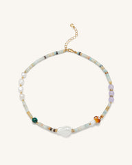 Amazonite Multi Beaded Mushroom Necklace