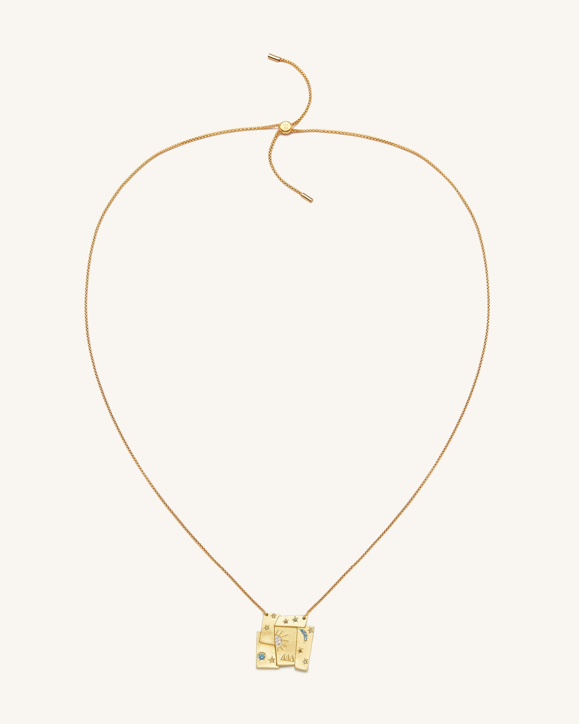 Cosmos Combination Necklace - 18ct Gold Plated & Multicolor Zircon