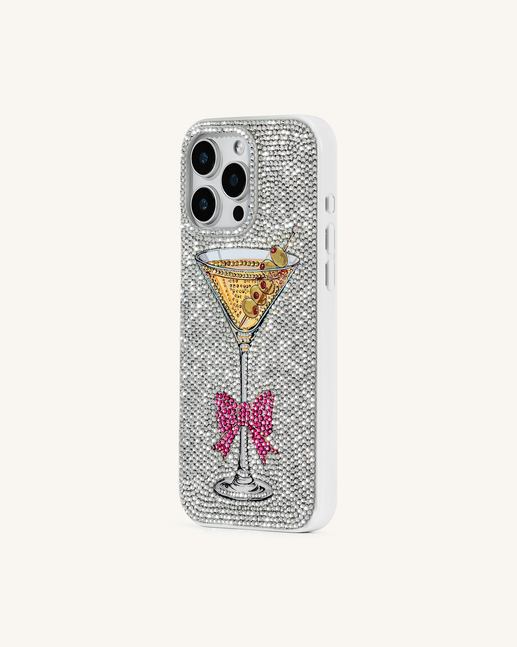 Sparkling Martini Phone Case - Multicolor White