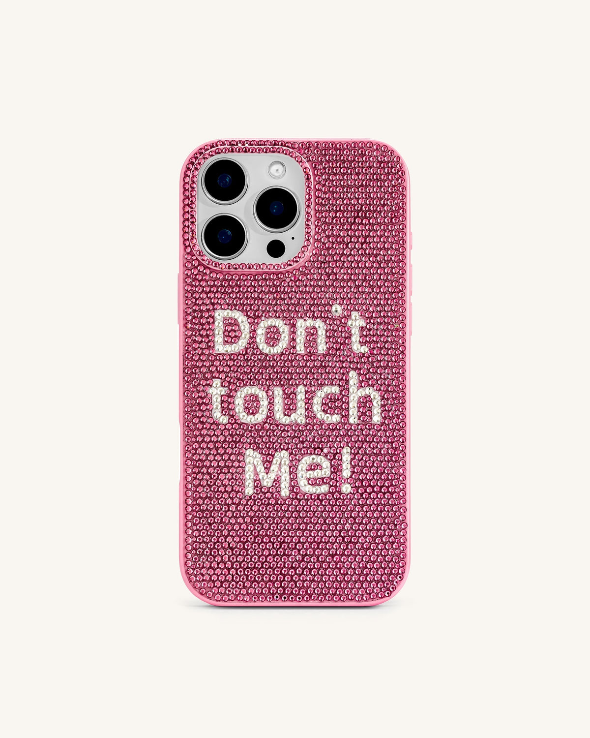 Don't Touch Me! iPhone Case - Multicolor Pink