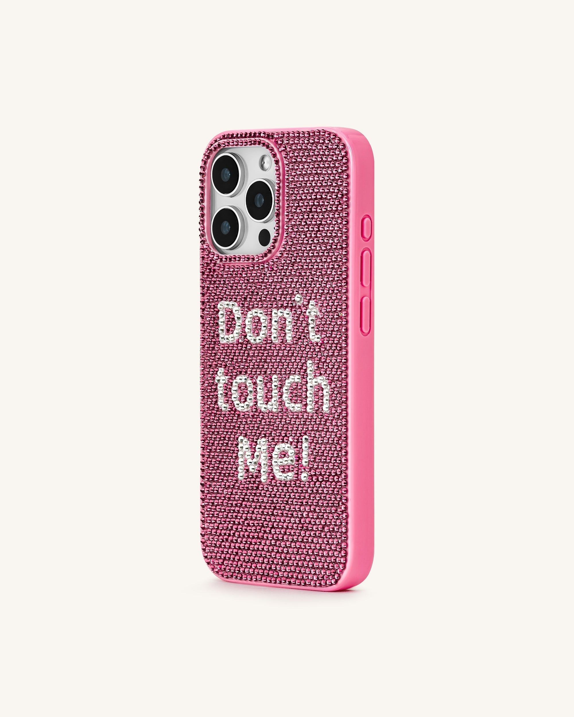 Don't Touch Me! iPhone Case - Multicolor Pink