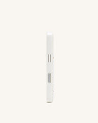 Pearl Embellished Phone Case - White