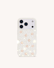Pearl Embellished Phone Case - White