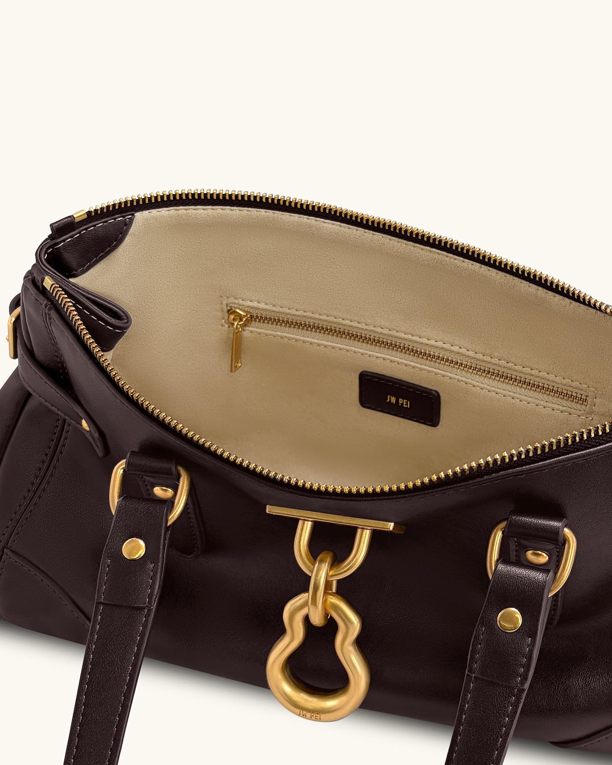 Yvette Elongated Tote Bag - Dark Brown