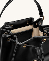 Harper Buckle Pocket Backpack - Black