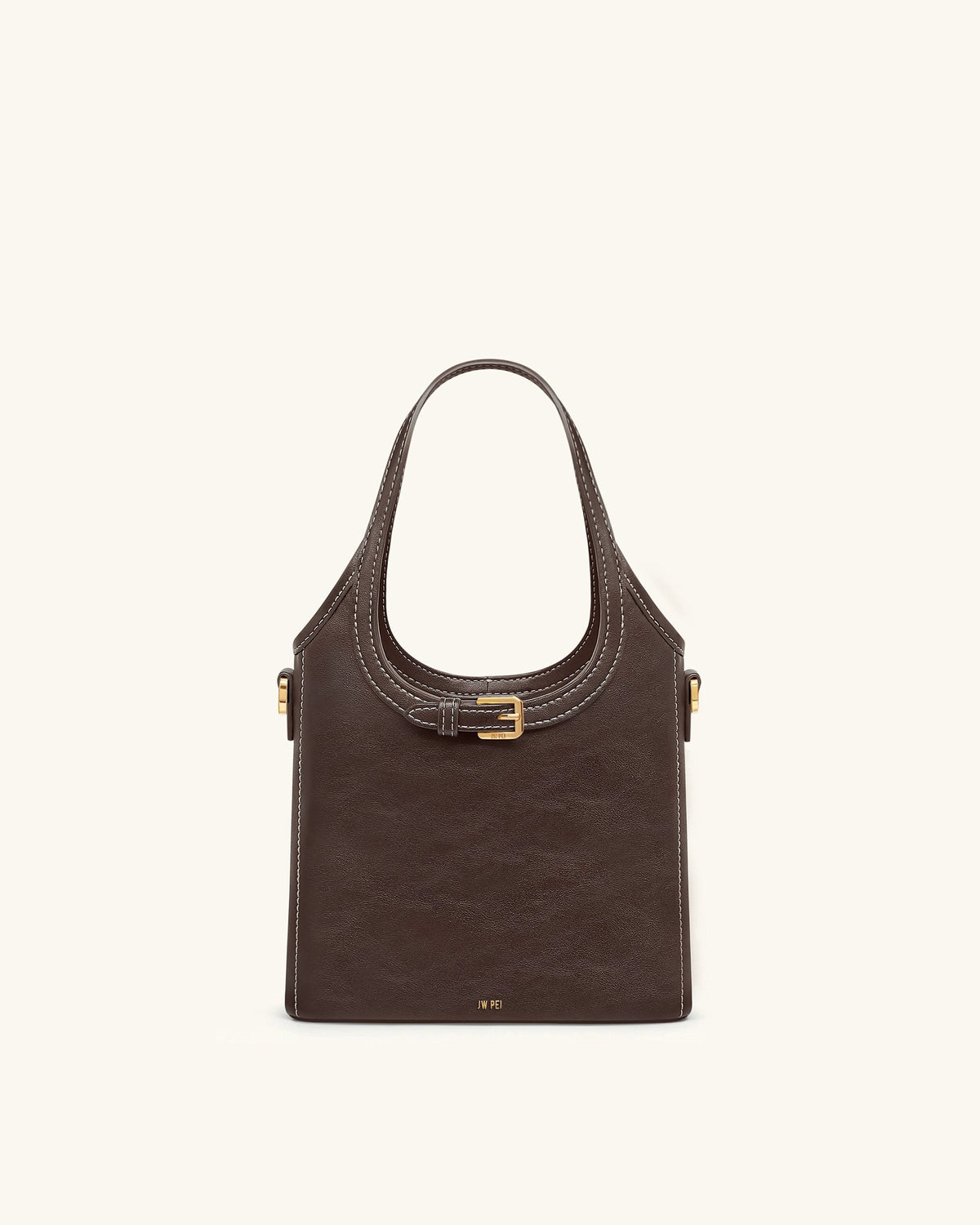 Brooke Mini Belted Embellished Top Handle Bag - Dark Brow