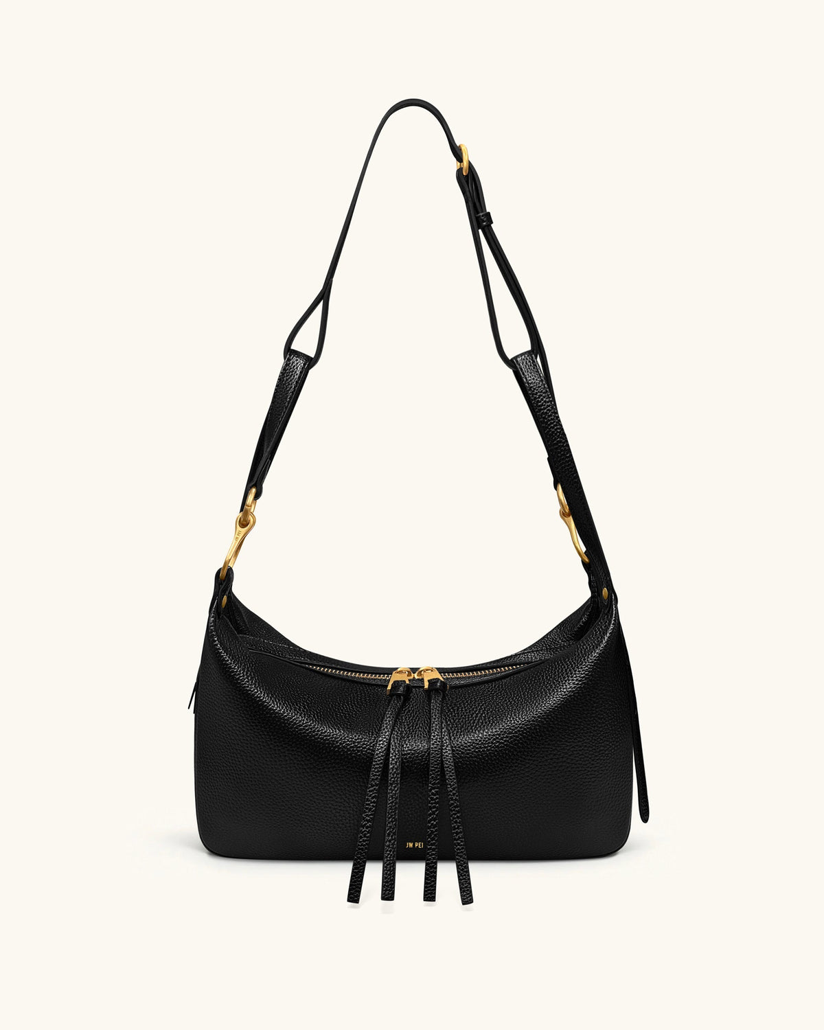 Selia Soft-Grain Crossbody Bag - Black