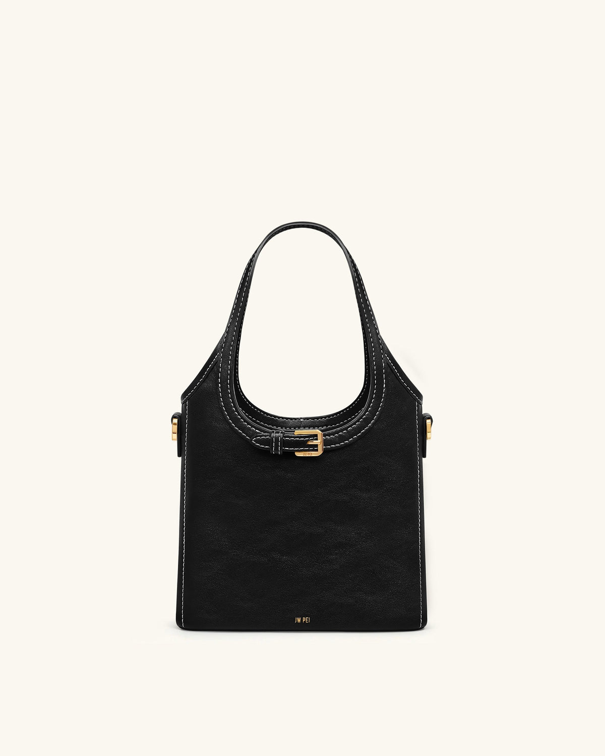 Brooke Mini Belted Embellished Top Handle Bag - Black