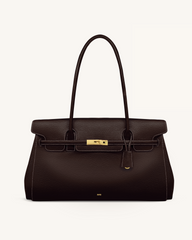 Yara Large Shoulder Bag - Dark Brown