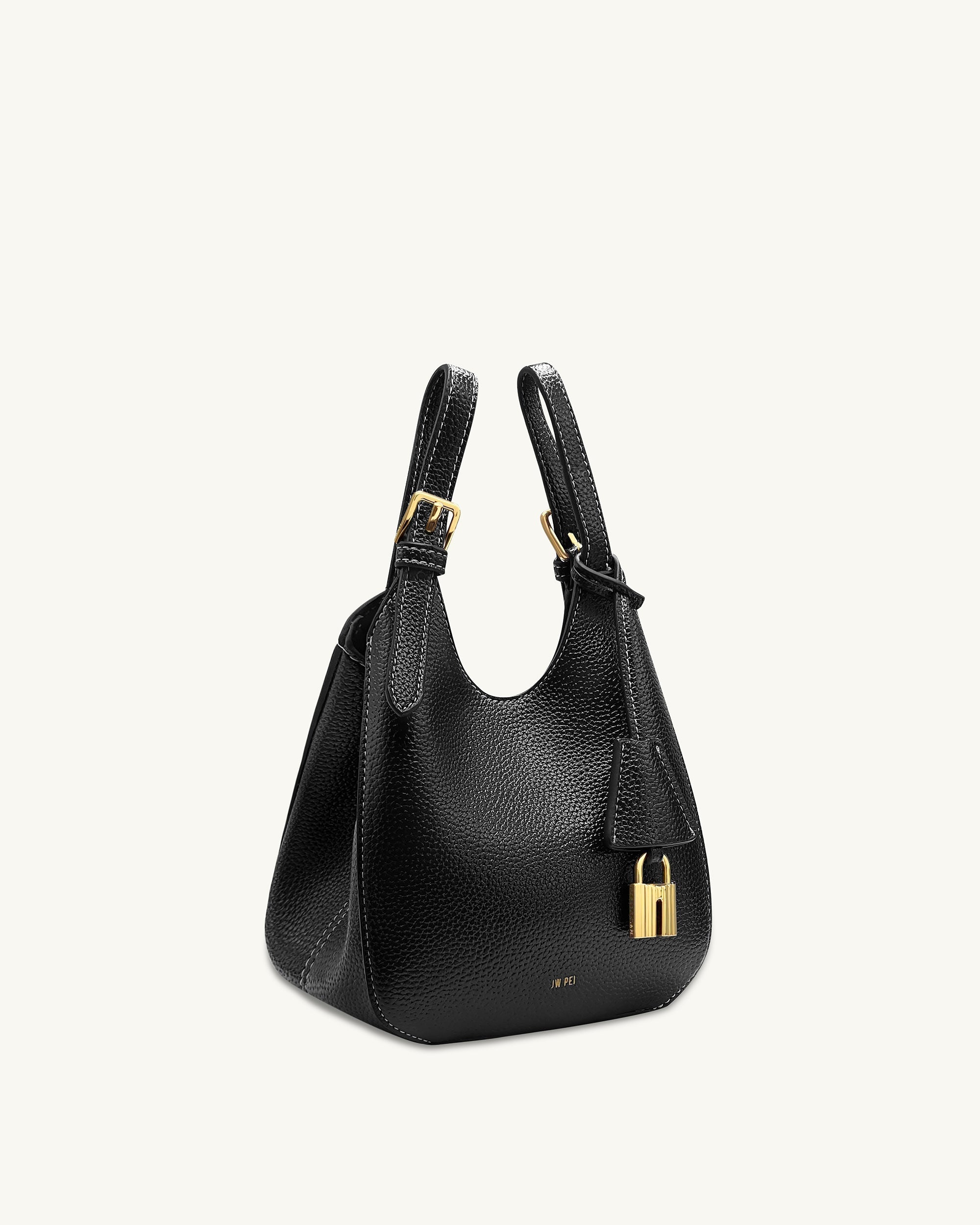 Ines Padlock Tote Bag - Black